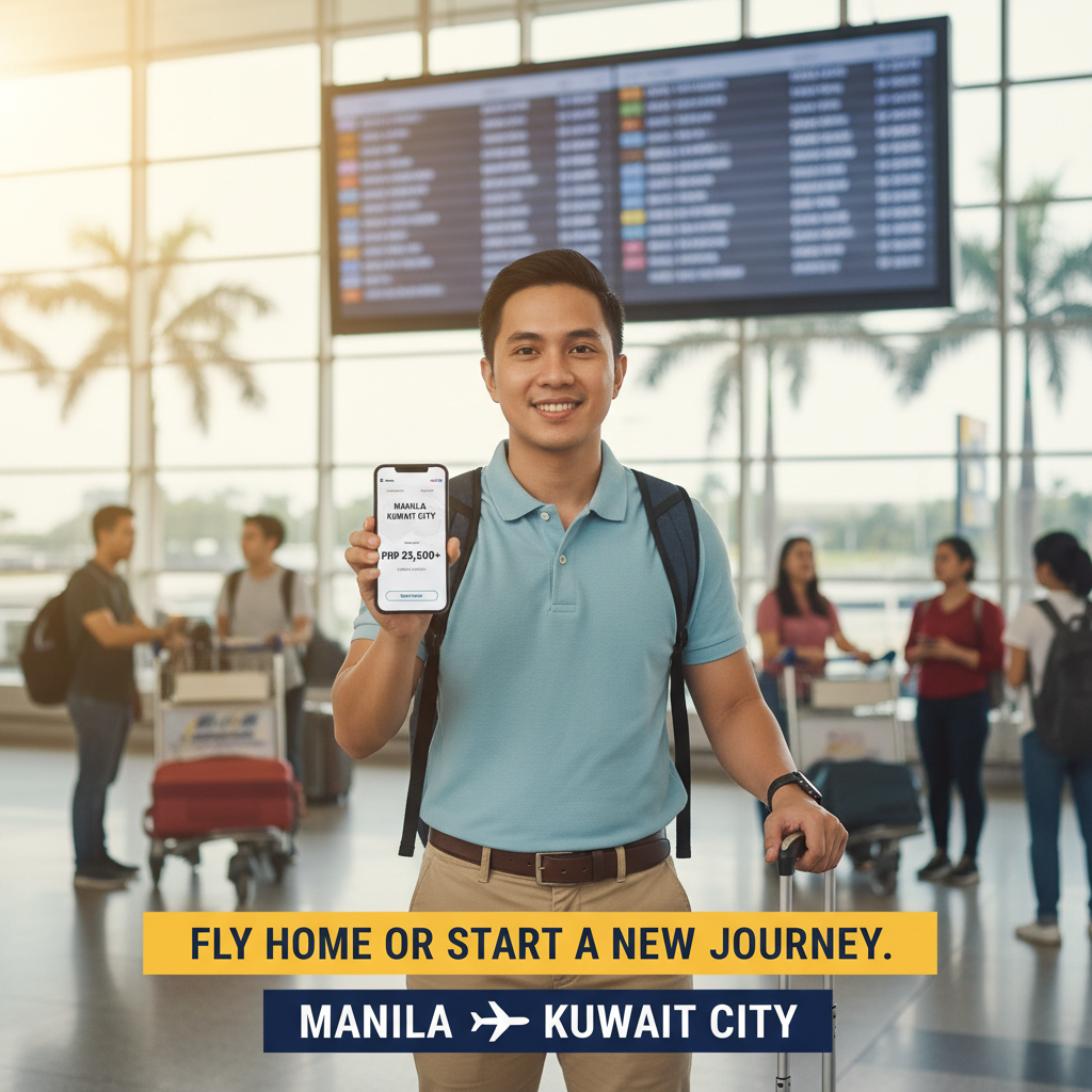 Flight from Manila to Kuwait